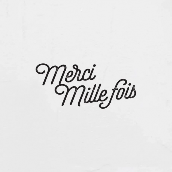 Tampon formule n°8 "Merci mille fois" 70x35mm