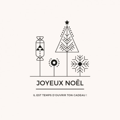 Tampon noël n°12 étiquette sapin "Joyeux noël" 50x70mm