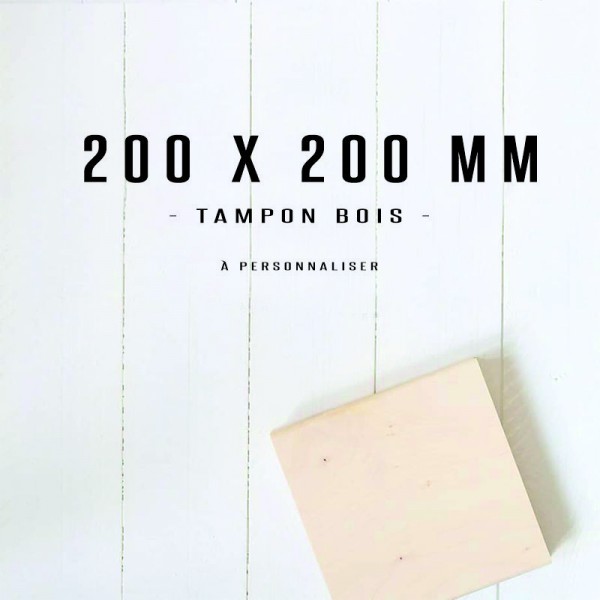 Grand tampon en bois 200x200mm