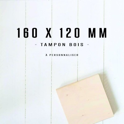 Grand tampon en bois 160x120mm