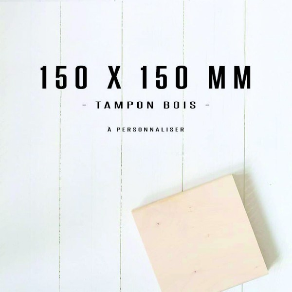 Grand tampon en bois 150x150mm