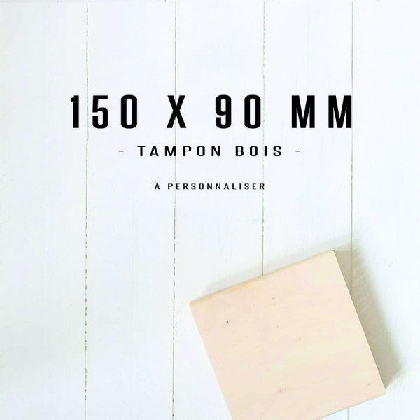 Grand tampon en bois 150x90mm