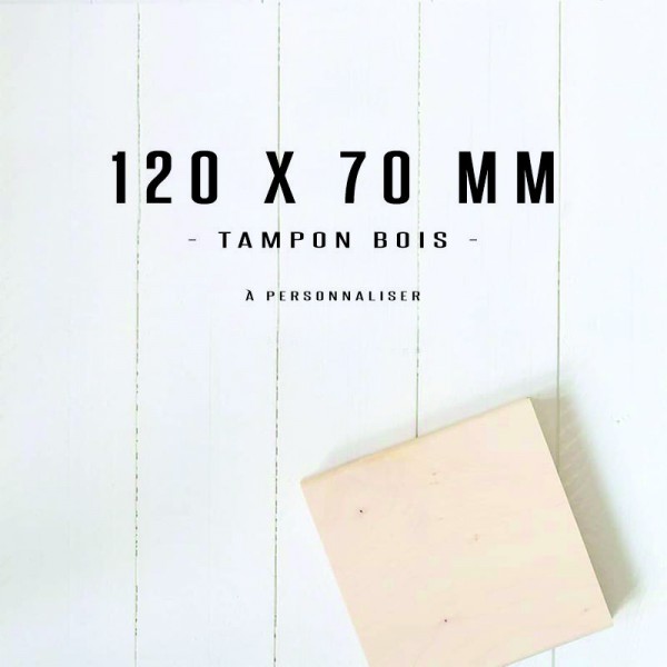 Grand tampon en bois 120x70mm