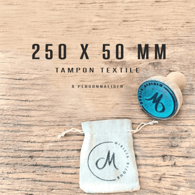 Tampon textile personnalisé 250x50mm Tamporelle