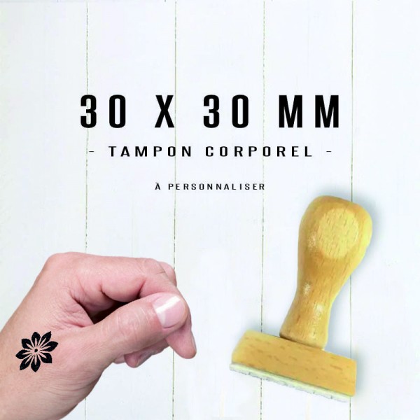 Tampon corporel monture bois 30x30mm maximum